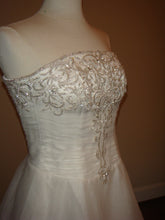 Style D2012 - strapless a-line petite formal organza ball gown wedding dress