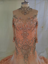 C2021-DionysiaRS Vestido de novia de talla grande de manga larga en colores pastel 