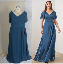 Estilo C2021-JHarris - Vestido de noche de talla grande y manga corta