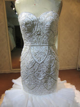 Style C051017YS - beaded fit-and-flare ruffle wedding gown