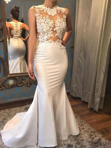 C2021SFF7 - Robe de mariée sans manches à corsage illusion 