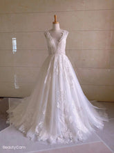 Vestido de novia sin mangas con cuello en V y talla grande 